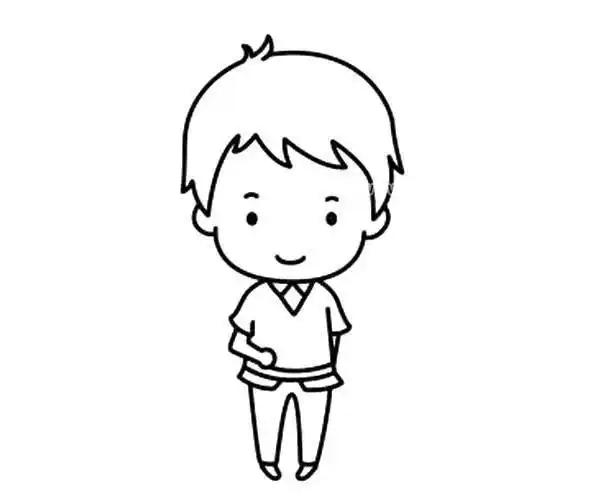 可爱的小男孩简笔画小男孩简笔画帅气小男孩小女孩卡通简笔画小男孩