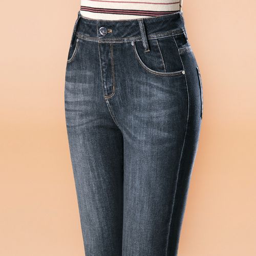 女士牛仔裤灰黑牛仔裤