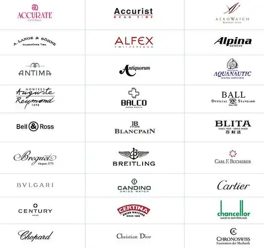 世界名表标志大全手表logo欣赏 - 佛山设计 佛山设计师 佛山视觉网络