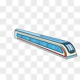 卡通地铁简笔画免抠元素