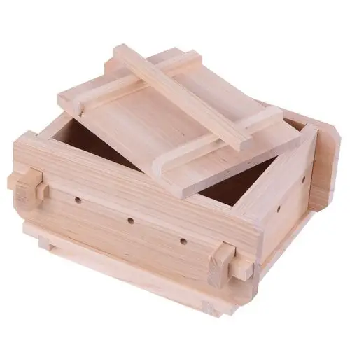 家庭厨房diy工具 自制豆腐模具 新西兰松木豆腐盒框 可拆