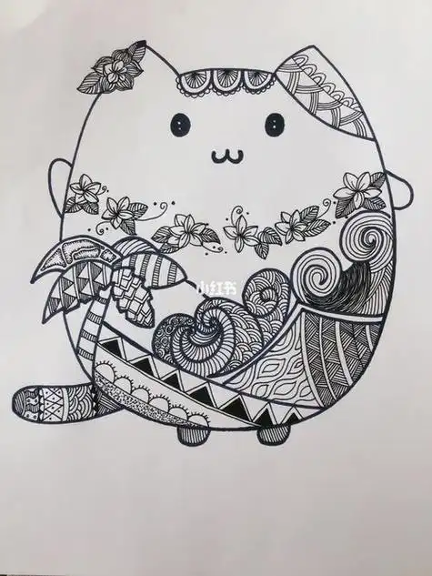 黑白线条画 | 儿童画 | 简笔画简笔画我的随手画文化绘画