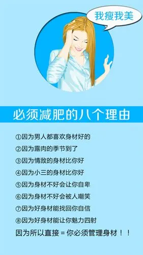 减肥的八个理由手机尺寸psd素材