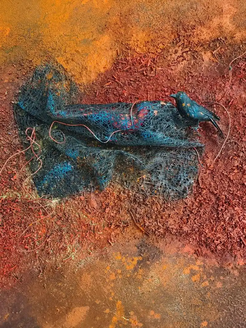 综合材料绘画装置.重新调整作品《红河谷》180×200cm - 抖音