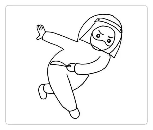 白衣天使怎么画(与病毒作战的医生简笔画)