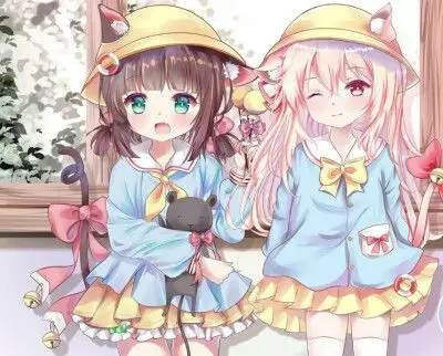 女生双人动漫图