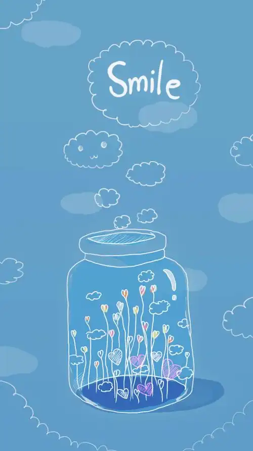 浅蓝色微笑_手机主题_360手机主题商店