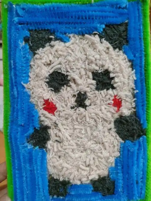 手工diy废旧毛线装饰画