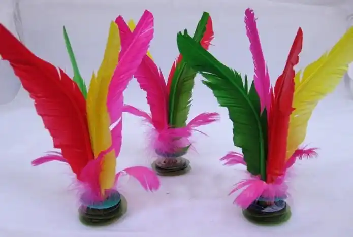 毽子战甲大号彩色鸡毛毽子儿童幼儿园学生加厚牛筋底耐踢弹性好