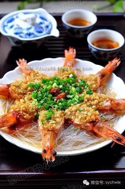 蒜蓉粉丝蒸虾的做法_家常做法_怎么做好吃_热量/卡路里_大厨艺