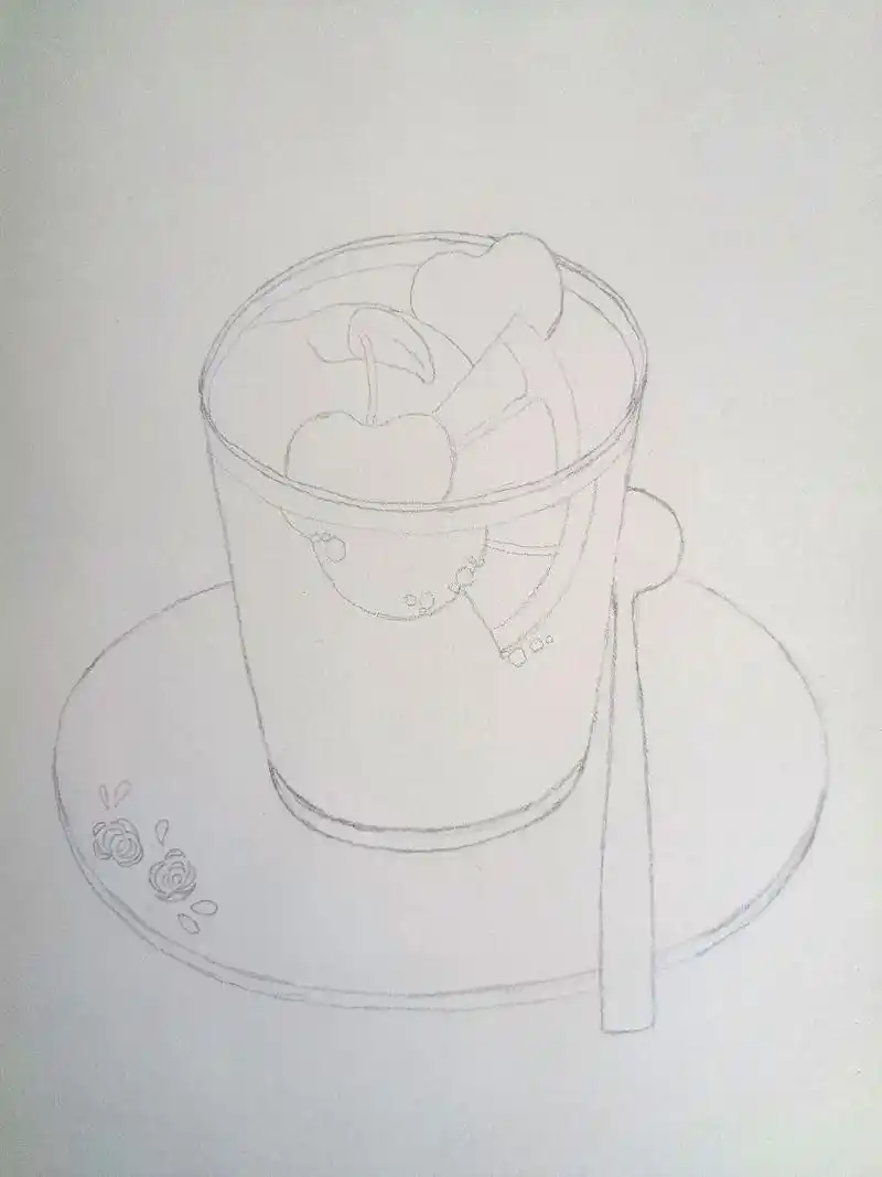 来杯饮料吧#彩铅画#绘画过程#临摹练习  - 抖音