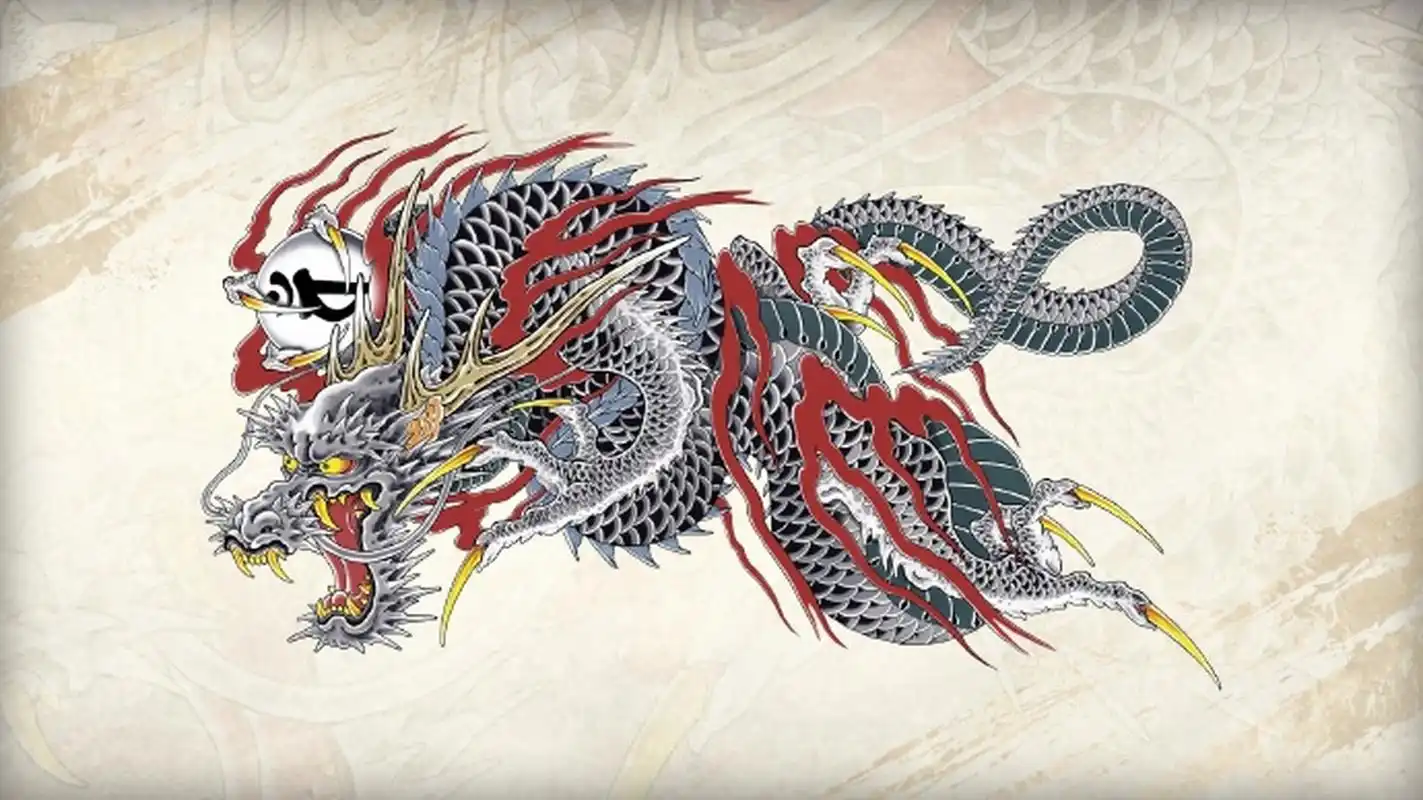 游戏#  如龙刺青图案壁纸