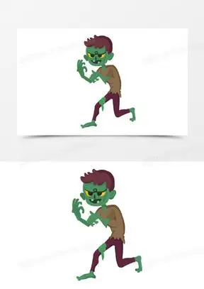 卡通手绘丧尸僵尸素材