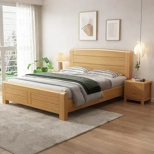 实木木床2022年新款松木简约1.8米双人储物床单实木床