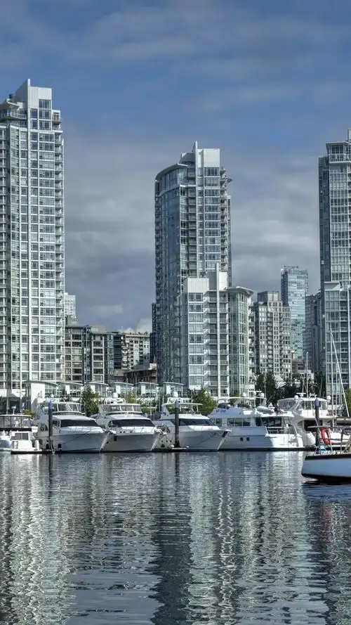 iphone 壁纸 加拿大,温哥华,不列颠哥伦比亚省,耶鲁镇,港口,游艇,城市