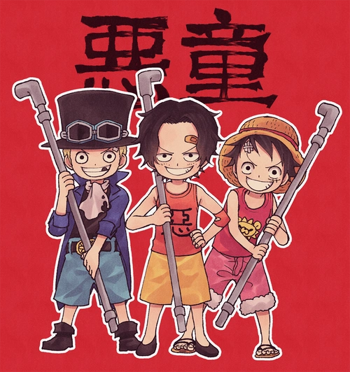 海贼王asl三小只插图_aco
