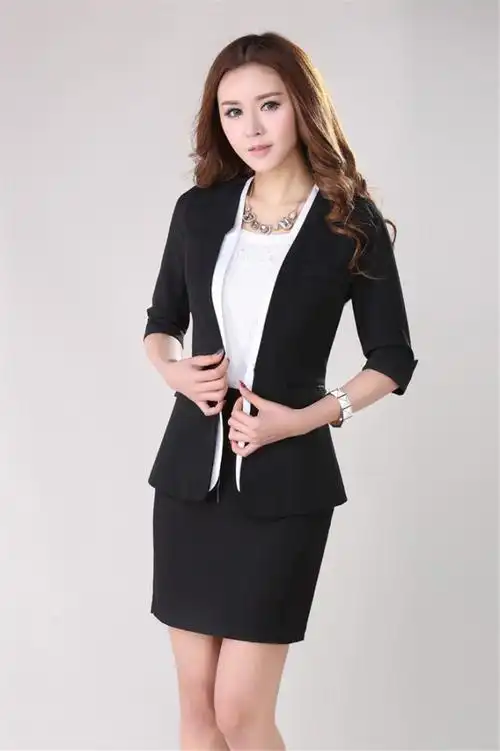 2014春装新款上班女白领休闲女士小西装搭配连衣裙职业女套装