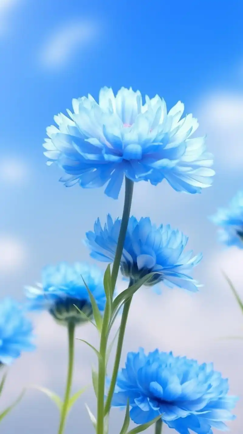 蓝色唯美花朵,这种清新的蓝简直太美了
