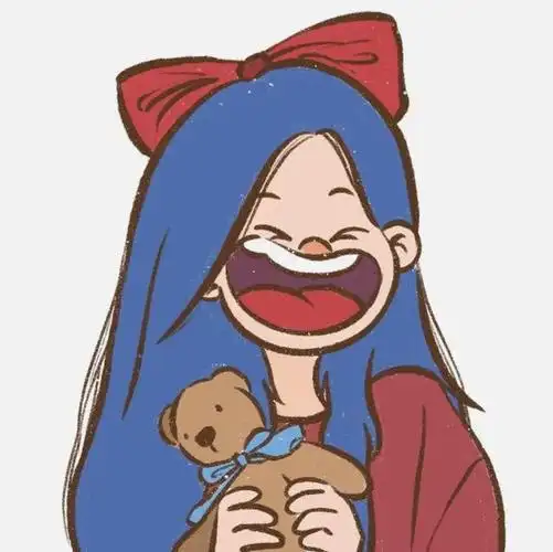 大笑女孩的动漫人物头像