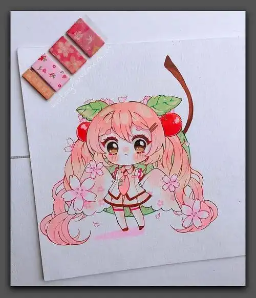 马克笔卡通q版人物绘画素材图片