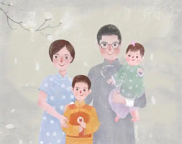 定制的全家福,儿女双全,好有爱啊～广州 |