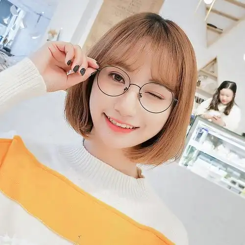 纯钛眼镜框女士金属眼镜架防蓝光近视镜韩版潮超轻圆形近视眼镜