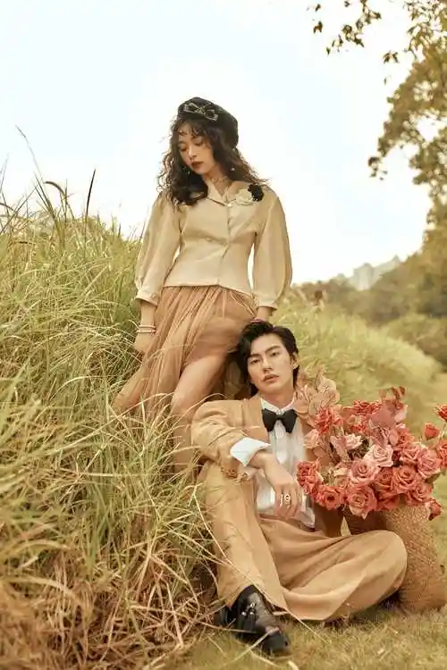 创意清新森系婚纱照-婚纱照案例-全民榜单