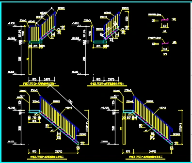 某钢厂烧结矿槽钢楼梯详图