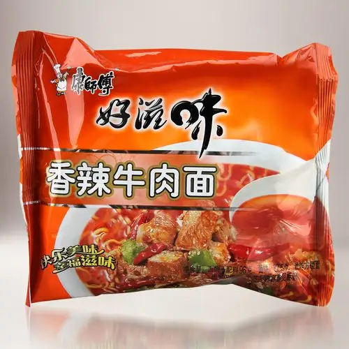 康师傅方便面 速食袋装泡面 好滋味红烧牛肉面 整箱 2448g/24包 葱香