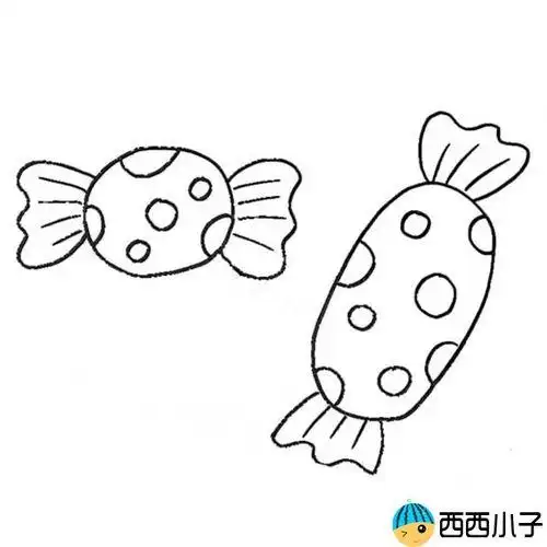 糖果简笔画糖果简笔画彩色可爱