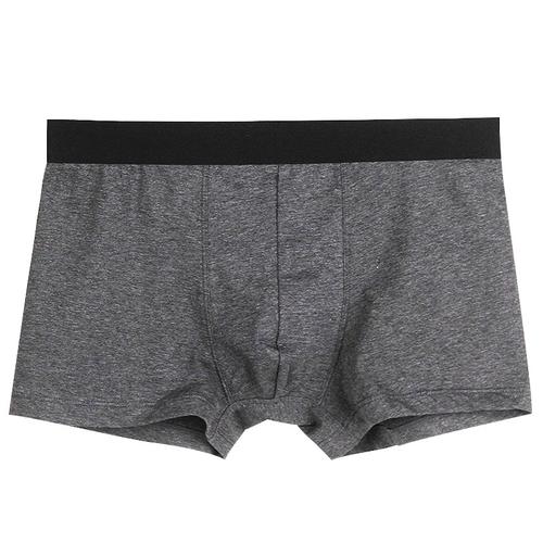 男平角裤浪莎男士内裤纯棉纯色舒适透气青年潮中腰四角短裤衩盒装