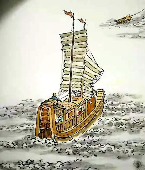 水可载舟亦可覆舟舟船作为山水画中的点景在画中不言而喻