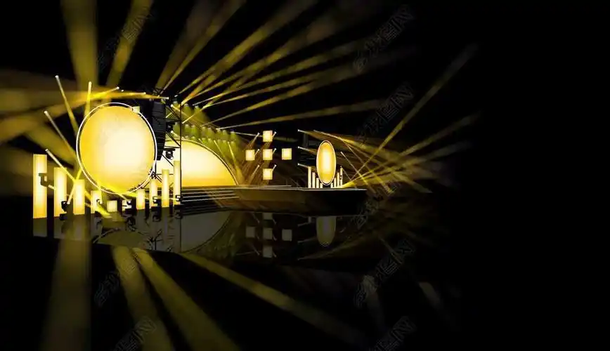 2018年大气中秋节舞台设计效果图