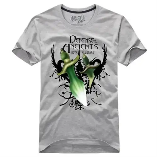 第七公社 新款韩版夏装魔兽争霸dota蝴蝶纯棉短袖t恤男大码打底_麻