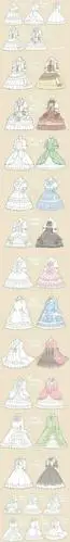 二次元动漫人物公主裙绘画系列.