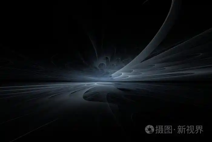 在黑色背景下的横向分形