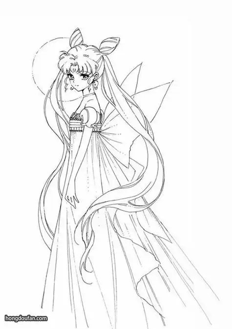 美少女战士妈妈简笔画