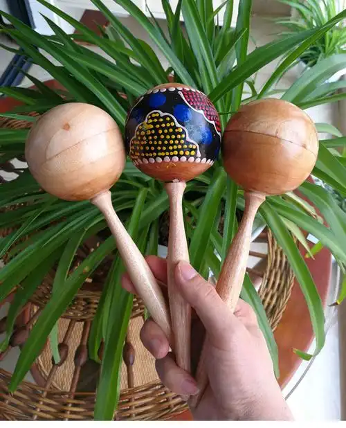 椰壳沙锤乐器奥尔夫打击乐器椰壳沙锤手工沙蛋椰子砂球幼儿园儿童早教