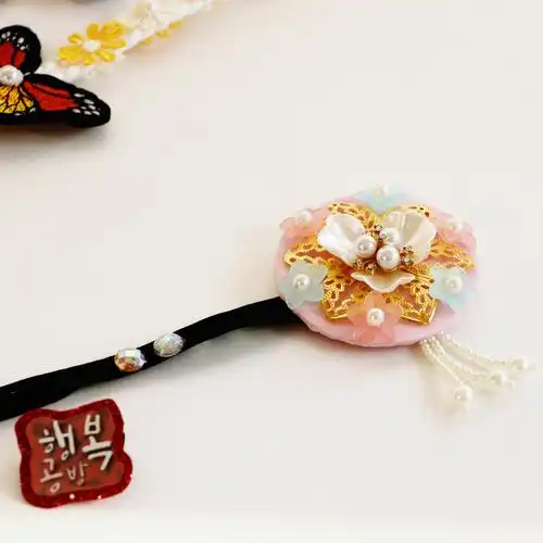 韩国发饰朝鲜族传统民族头饰韩服表演配件发箍发发饰