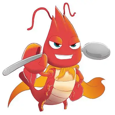 卡通手绘小龙虾元素