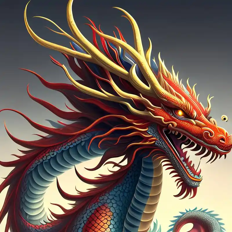 百度ai画的神龙,太有神韵了!  #百度ai绘图黑科技#