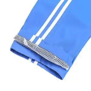 天蓝色校服裤子男女高中学生带网光面滑料运动裤两条杠初中校服裤