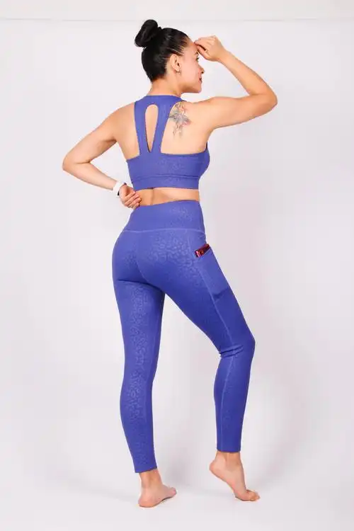 2021新款速干瑜伽套装 欧美弹力运动健身服有缝瑜伽裤性感二件套