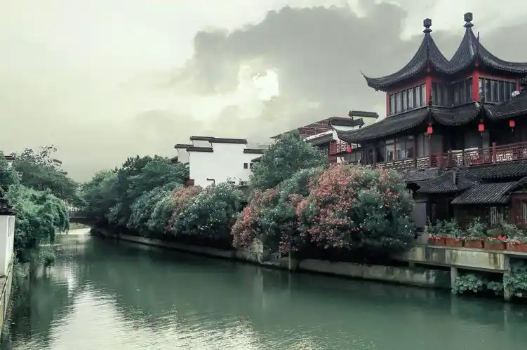 南京夫子庙秦淮河畔古风建筑,图片 - 真棒壁纸