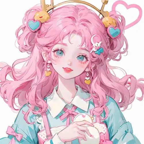 粉色系可爱动漫女头_侵权_网络_图片