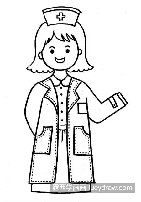 老师简笔画女老师简笔画令人尊敬的女医生简笔画怎么画代表孝的简笔画