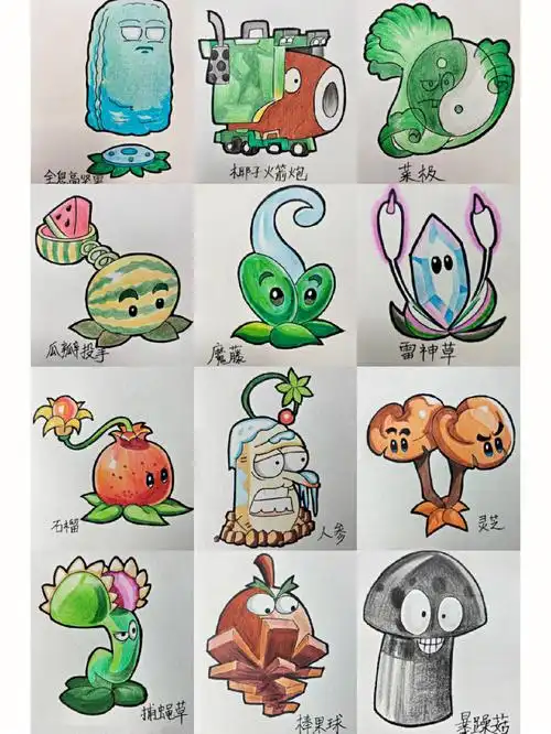 植物大战僵尸怎么画简笔画