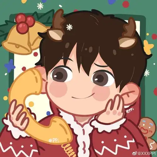 圣诞节可爱情侣头像画师:xxxppl
