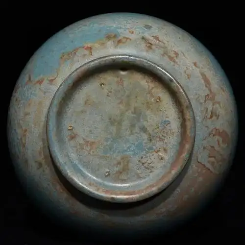 旧藏汝窑冰裂纹贯耳瓶