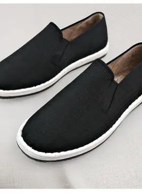 天赐福老北京布鞋秋季新款圆头艾草养生手工千层底轻便舒适布鞋男